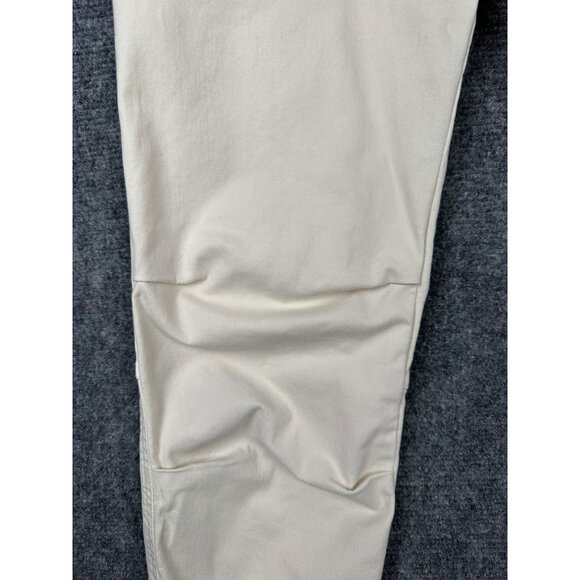 Nili Lotan Cropped Military Jogger Pants Sz 4 FLAW READ Ivory Bone Stretch $345 - Picture 7 of 13